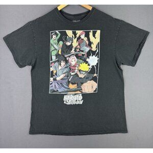 Shonen Jump Naruto Shippuden Anime Manga Cartoon TV Series Promo Shirt Black Art